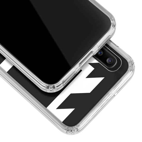 Black and White Geometric Shapes Galaxy A20 Clear Case